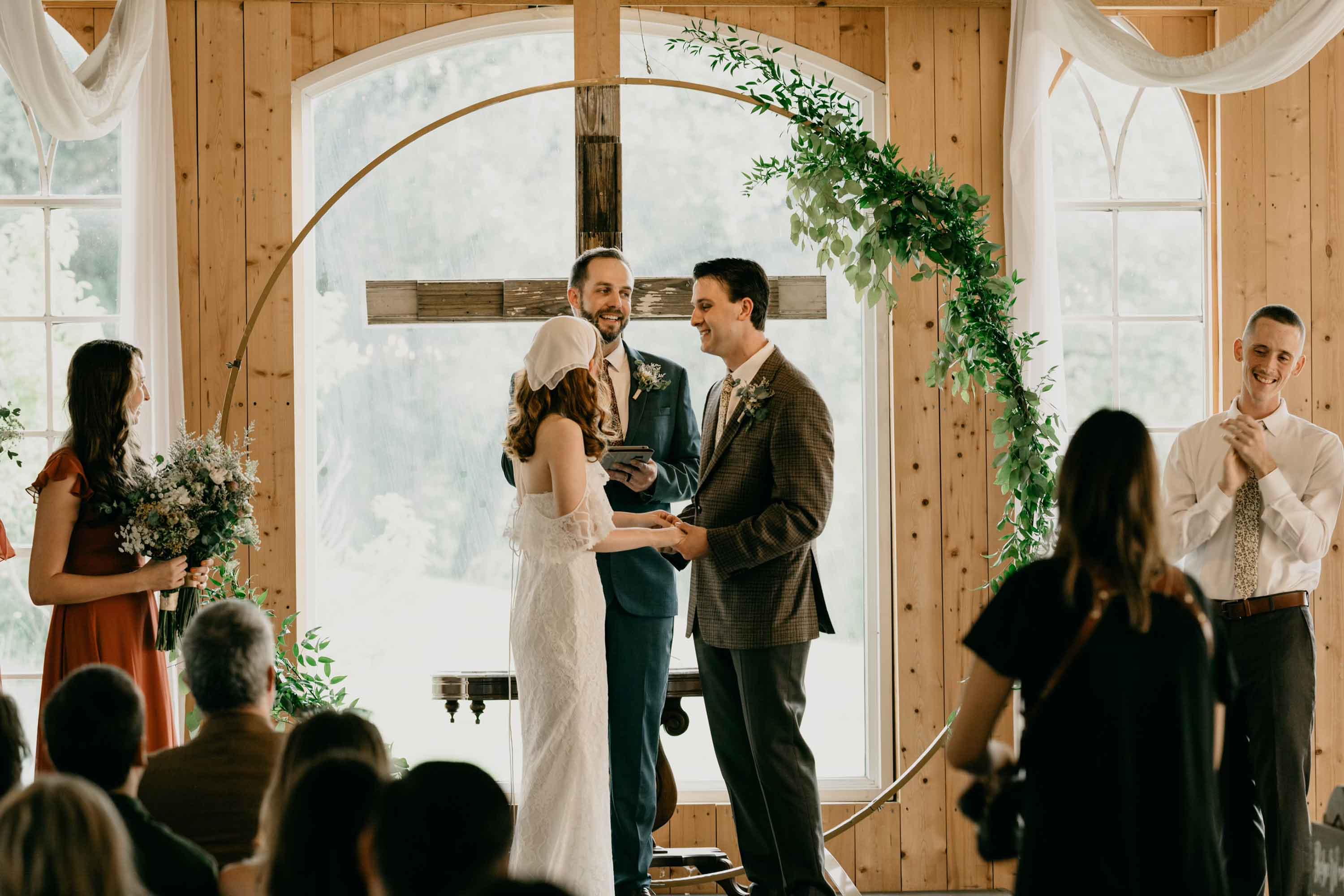Mike Bream Officiating a Wedding